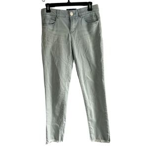 Democracy Size 4 Ab Solution Straight Leg Light Wash‎ Denim Frayed Hem Jeans